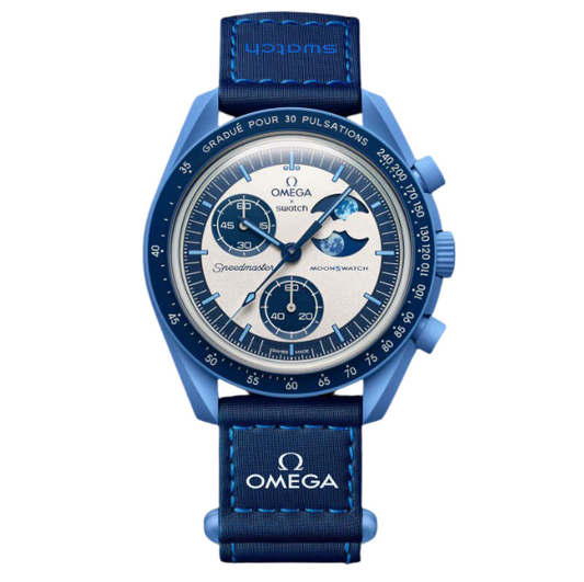 OMEGA X Swatch Bioceramic Moonswatch Mission to the Super Blue Moonphase