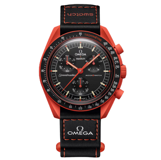 OMEGA X Swatch Bioceramic Moonswatch Mission On Earth Lava