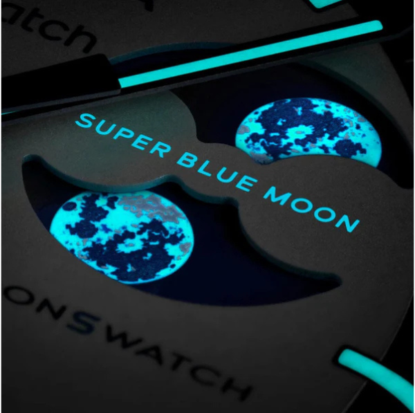 OMEGA X Swatch Bioceramic Moonswatch Mission to the Super Blue Moonphase