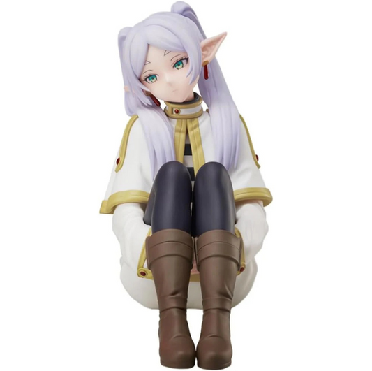 Anime Frieren Action Figure,Frieren Figure,Classic Sitting Leg-Hold Action Model Statue Figurine PVC Manga Character Desktop Decoration Collector Gifts,11cm/4.3in