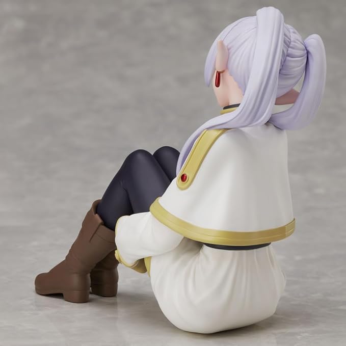Anime Frieren Action Figure,Frieren Figure,Classic Sitting Leg-Hold Action Model Statue Figurine PVC Manga Character Desktop Decoration Collector Gifts,11cm/4.3in