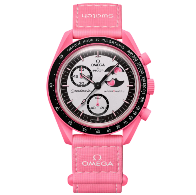 OMEGA X Swatch Bioceramic Moonswatch Mission to the Pink Moon