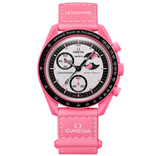 OMEGA X Swatch Bioceramic Moonswatch Mission to the Pink Moon