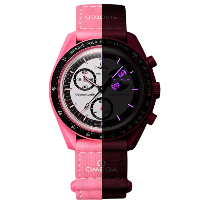 OMEGA X Swatch Bioceramic Moonswatch Mission to the Pink Moon